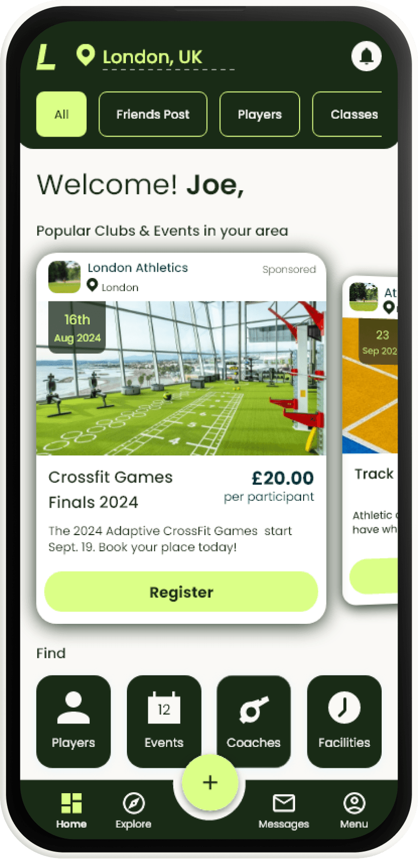 Limber App - Secondary Screen